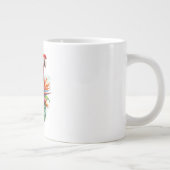 Rote Maca tropische Blüte Jumbo-Tasse (Rechts)