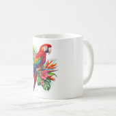 Rote Maca tropische Blüte Kaffeetasse (VorderseiteRechts)