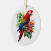 Rote Maca tropische Blüte Keramik Ornament (Rechts)