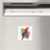 Rote Maca tropische Blüte Magnet (In Situ (Geschirrspüler))