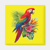 Rote Maca tropische Blüte Magnet (Vorne)