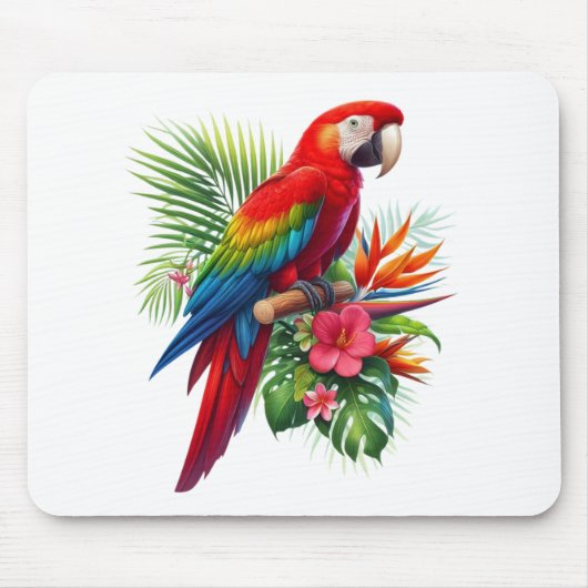 Rote Maca tropische Blüte Mousepad (Vorne)