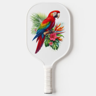 Rote Maca tropische Blüte Pickleball Schläger