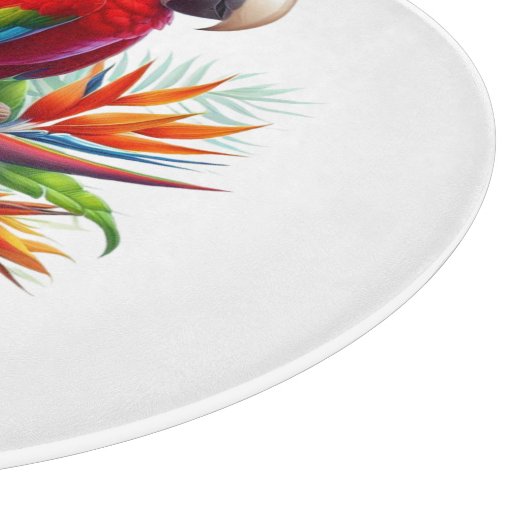 Rote Maca tropische Blüte Schneidebrett (Ecke)