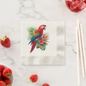 Rote Maca tropische Blüte Serviette (Beispiel)