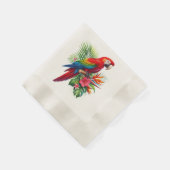 Rote Maca tropische Blüte Serviette (Ecke)