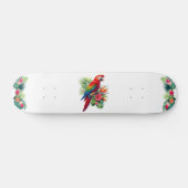 Rote Maca tropische Blüte Skateboard (Horizontal)