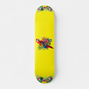 Rote Maca tropische Blüte Skateboard