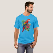 Rote Maca tropische Blüte T-Shirt (Vorne ganz)
