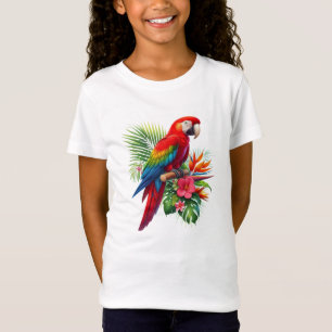 Rote Maca tropische Blüte T-Shirt