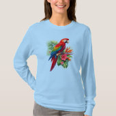 Rote Maca tropische Blüte T-Shirt (Vorderseite)