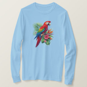 Rote Maca tropische Blüte T-Shirt