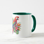 Rote Maca tropische Blüte Tasse (VorderseiteRechts)