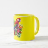 Rote Maca tropische Blüte Tasse (VorderseiteRechts)