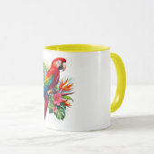 Rote Maca tropische Blüte Tasse (VorderseiteRechts)