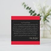 Rote Mächtige Frauen-Affirmationskarte Dankeskarte (Stehend Vorderseite)