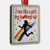 ROTE MÄDCHENMÄDCHEN- UND FELDKONZEPTION SILBERNES ORNAMENT (Rechts)