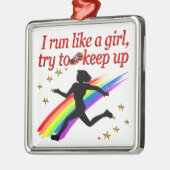 ROTE MÄDCHENMÄDCHEN- UND FELDKONZEPTION SILBERNES ORNAMENT (Links)