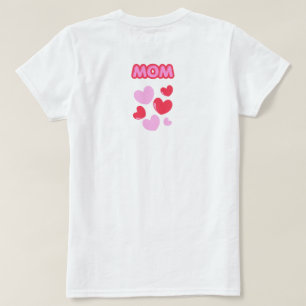 Rote Magenta-Herzen Mama GEWANN DEIN HERZ Party Ba T-Shirt