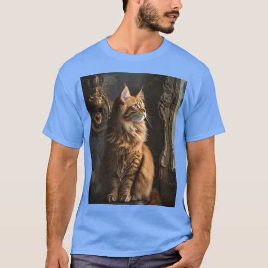 Rote Maine Coon träumerisch T-Shirt (Vorderseite)