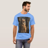 Rote Maine Coon träumerisch T-Shirt (Vorne ganz)