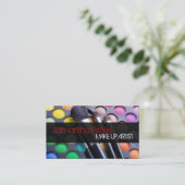Rote Make-up-Artist-Palette Brush-Visitenkarte Visitenkarte (Stehend Vorderseite)