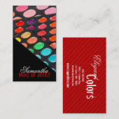 Rote Make-up-Artist-Palette Brush-Visitenkarte Visitenkarte (Vorne/Hinten)