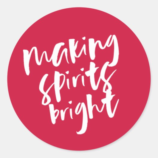 Rote Making Spirituosen Bright Geschenk Tag Aufkle Runder Aufkleber (Vorderseite)