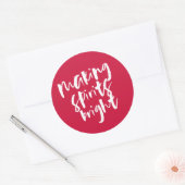 Rote Making Spirituosen Bright Geschenk Tag Aufkle Runder Aufkleber (Umschlag)