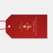 Rote Malediven Hochzeitssemble-Foto Geschenkanhänger (Rückseite Horizontal)