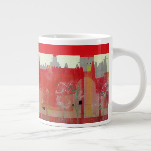 Rote Malerei Jumbo-Tasse (Rechts)