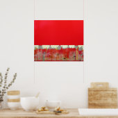 Rote Malerei Poster (Küche)