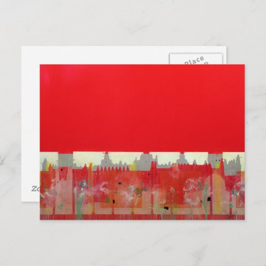 Rote Malerei Postkarte (Vorne/Hinten)