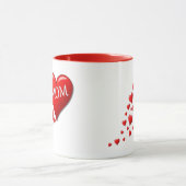 Rote Mama-Herzen Tasse (Zentrum)