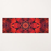 Rote Mandala-Blume Yogamatte (Vorderseite (Horizontal))