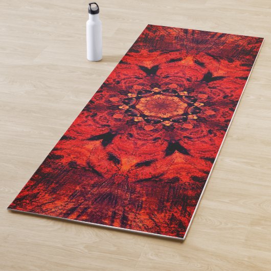 Rote Mandala-Blume Yogamatte (Beispiel)