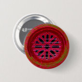 rote Mandala-Fenstertaste Button (Vorne & Hinten)