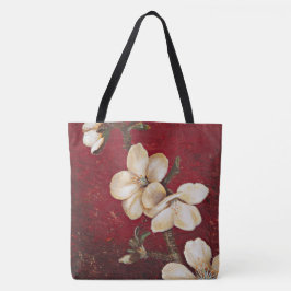 Rote Mandel-Blüten-Taschen-Tasche Tasche