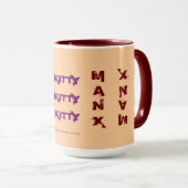 ROTE MANX CAT-KAFFEE-TASSE TASSE (VorderseiteRechts)