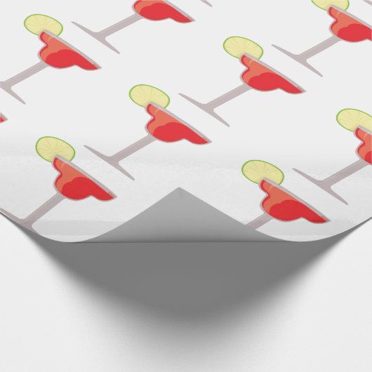Rote Margarita Geschenkpapier (Ecke)