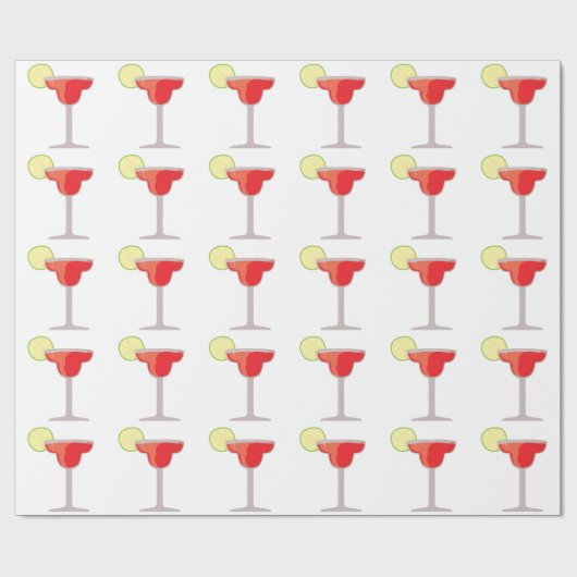 Rote Margarita Geschenkpapier (Flach)