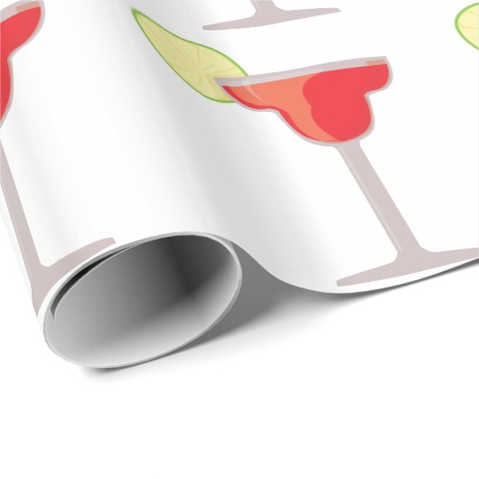 Rote Margarita Geschenkpapier (Rolleneckpunkt)