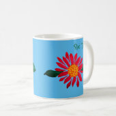 Rote Margerite Kaffeetasse (VorderseiteRechts)