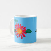 Rote Margerite Kaffeetasse (Vorderseite Links)