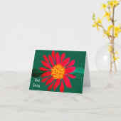 Rote Margerite Karte (Gelbe Blume)