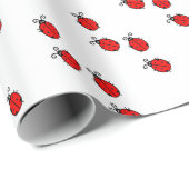 Rote Marienkäfer Geschenkpapier (Rolleneckpunkt)