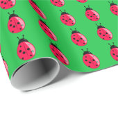 Rote Marienkäfer Geschenkpapier (Rolleneckpunkt)
