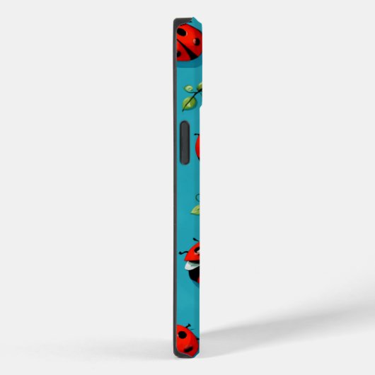 Rote Marienkäfer Glücksmuster Himmelblau iPhone-Hü Case-Mate iPhone Hülle (Rückseite / Rechts)