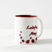 Rote Marienkäfer-Tasse Zweifarbige Tasse (VorderseiteRechts)