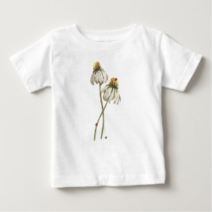 Rote Marienkäfern auf Echinacea-Blume Abbildung Baby T-shirt